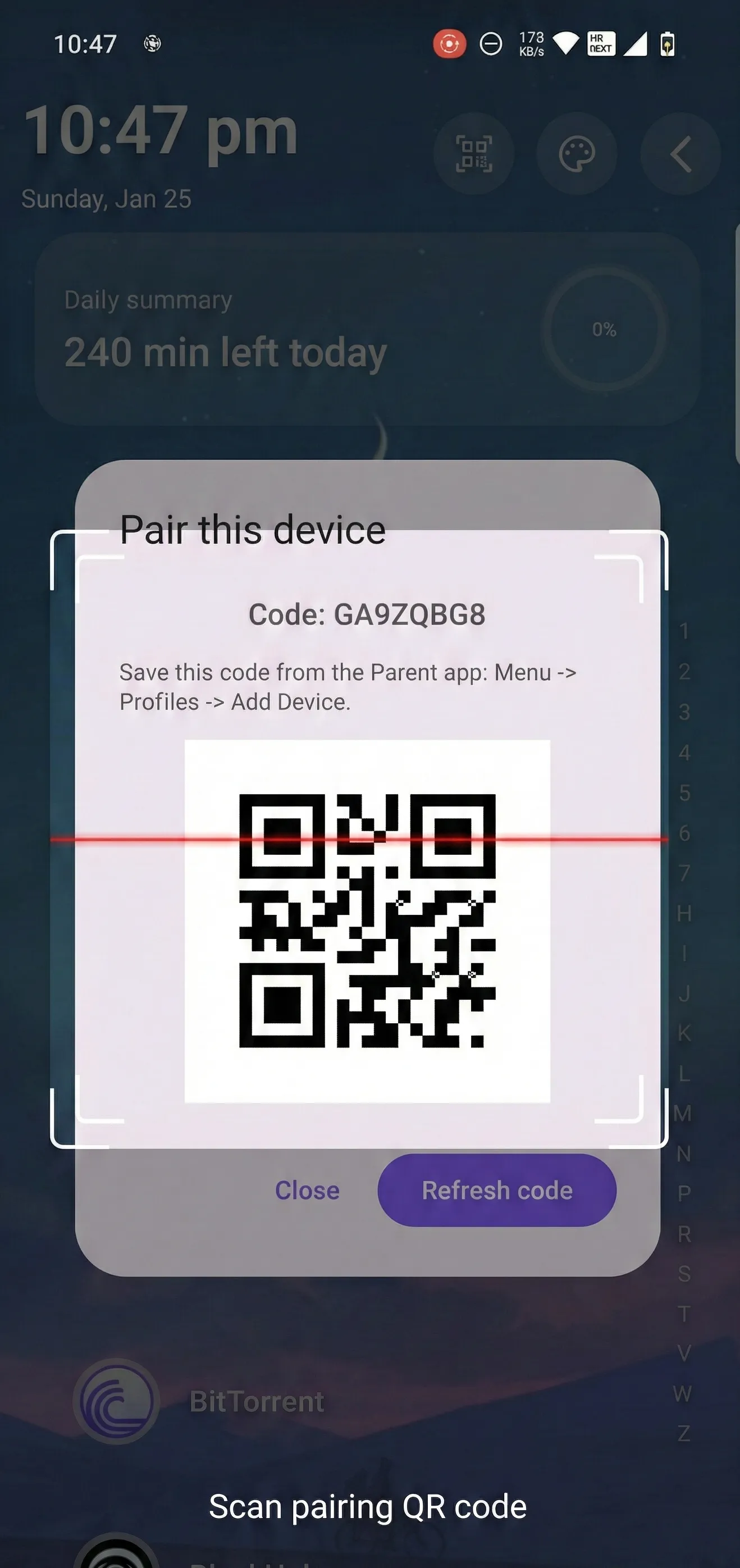 Scanning QR Code