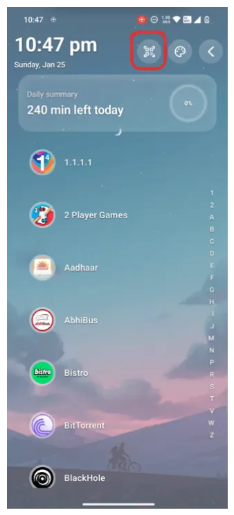 Generate QR from launcher